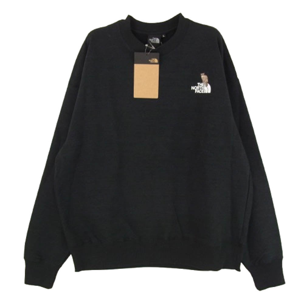 THE NORTH FACE ノースフェイス NT12536 ZOO PICKER CREW ズーピッカー クルー スウェット ブラック系 L【新古品】【未使用】【中古】