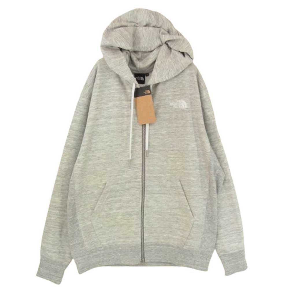 THE NORTH FACE ノースフェイス NT12335 Square Logo Full Zip スクエアロゴ フルジップ フーディー ジップ パーカー ミックスグレー XL【新古品】【未使用】【中古】