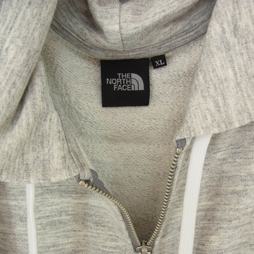 THE NORTH FACE ノースフェイス NT12335 Square Logo Full Zip スクエアロゴ フルジップ フーディー ジップ パーカー ミックスグレー XL【新古品】【未使用】【中古】