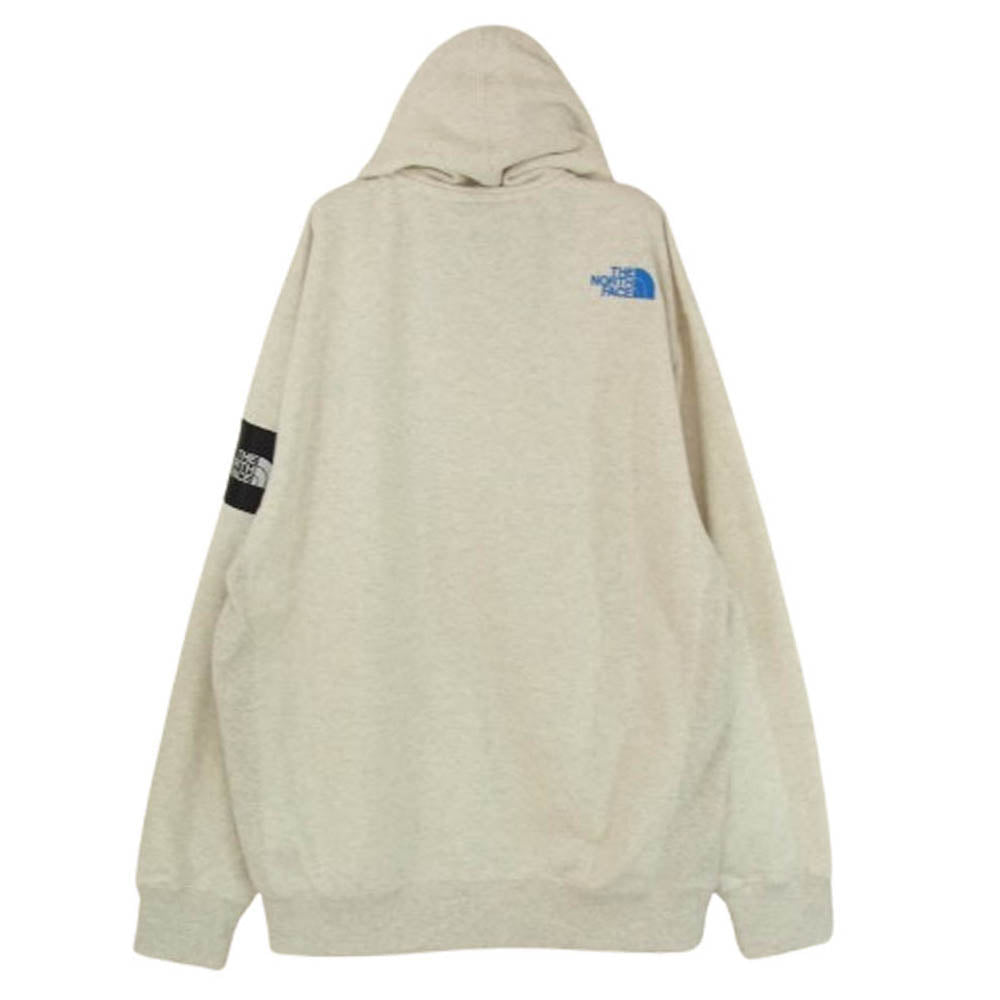 THE NORTH FACE ノースフェイス NT12335 Square Logo Full Zip スクエアロゴ フルジップ フーディー ジップ パーカー ホワイトミックスグレー M【新古品】【未使用】【中古】