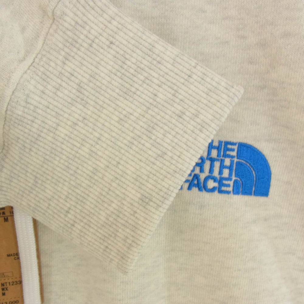 THE NORTH FACE ノースフェイス NT12335 Square Logo Full Zip スクエアロゴ フルジップ フーディー ジップ パーカー ホワイトミックスグレー M【新古品】【未使用】【中古】