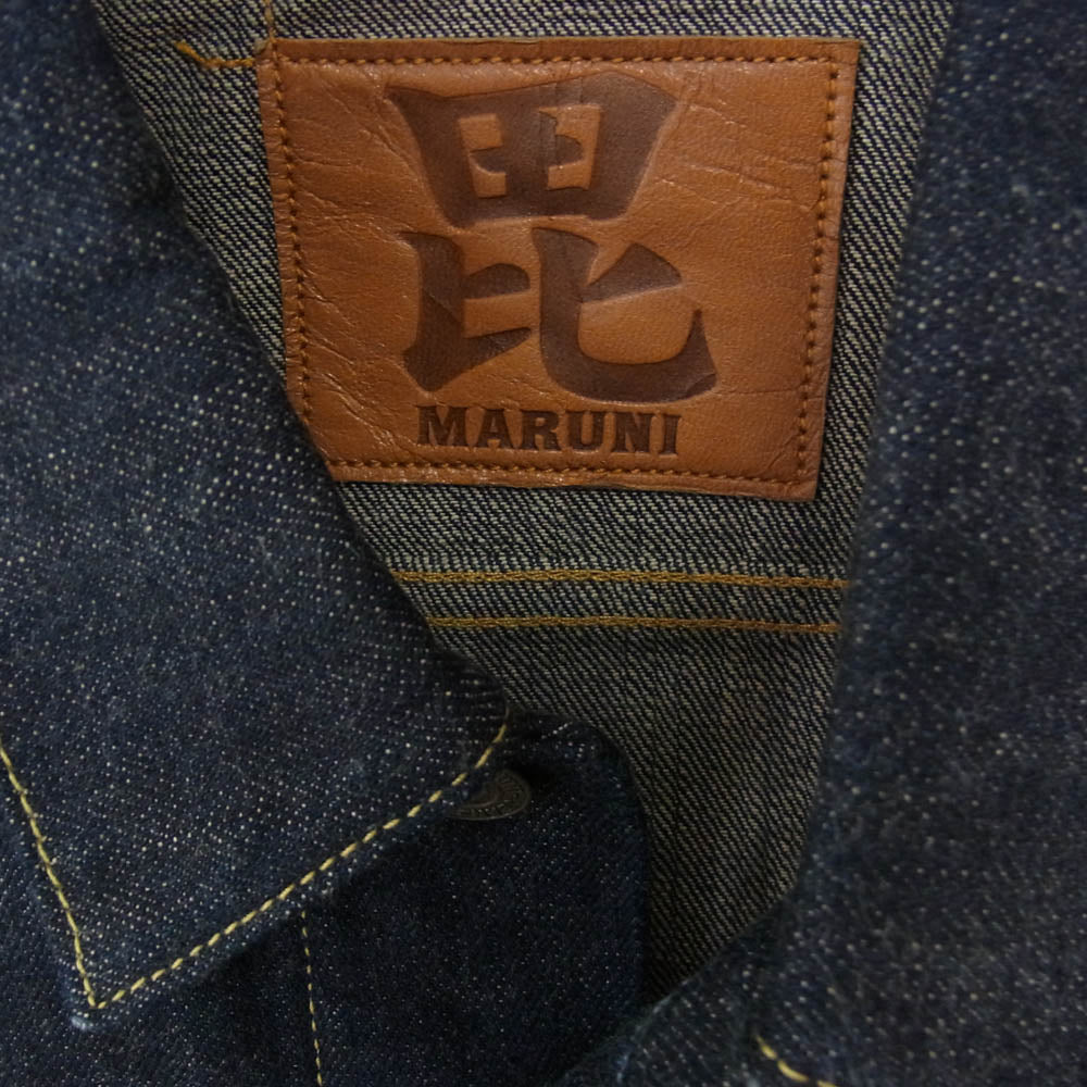 マルニジーンズ BI-3rd 毘沙門天ジーンズ 14.5oz 天然藍 3rd TYPE DENIM JACKET サードタイプ デニム ジャケット インディゴブルー系 38【極上美品】【中古】