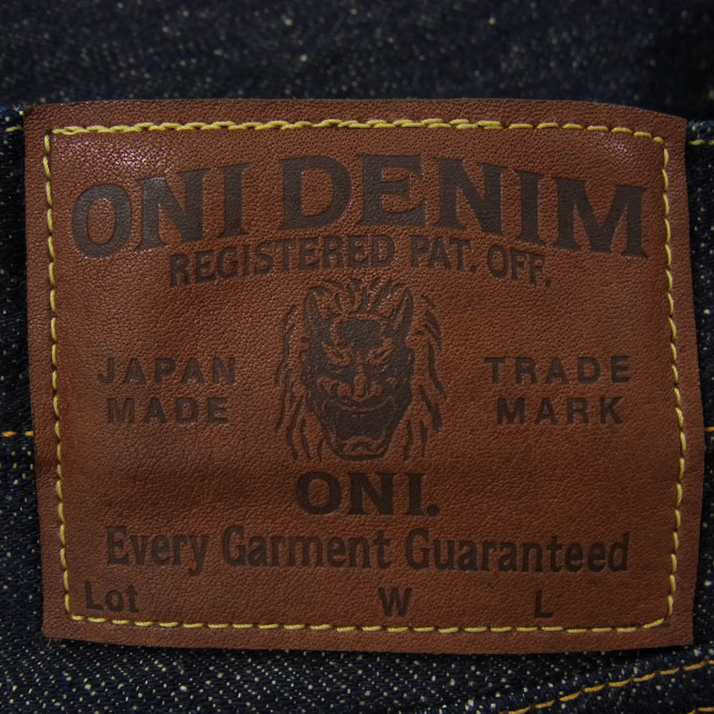 ONI DENIM 鬼デニム ONI288-13.7NEP 13.7oz NEP Denim Regular Straight 13.7オンス ネップデニム レギュラーストレート デニム パンツ ジーンズ インディゴブルー系 W34【極上美品】【中古】