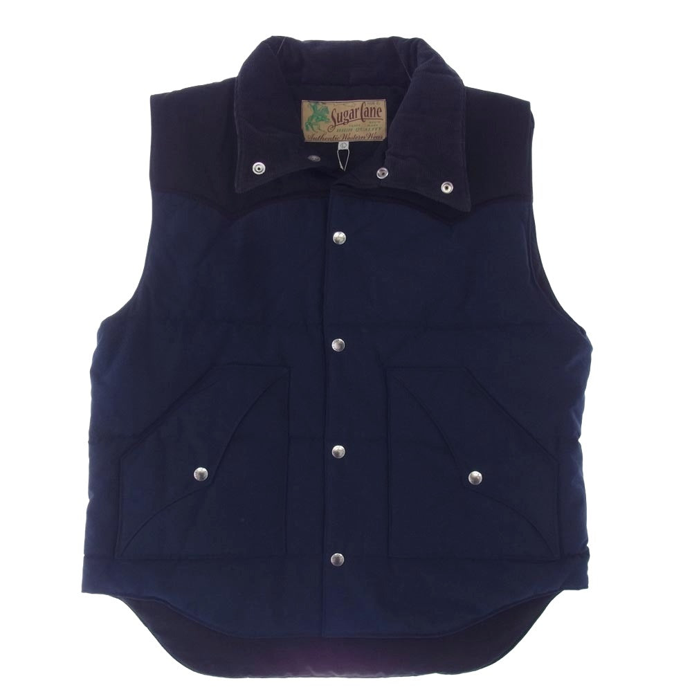 SUGAR CANE シュガーケーン SC15400 T/C PADDING VEST 中綿 パディングベスト ダークネイビー系 ブラック系 L【新古品】【未使用】【中古】