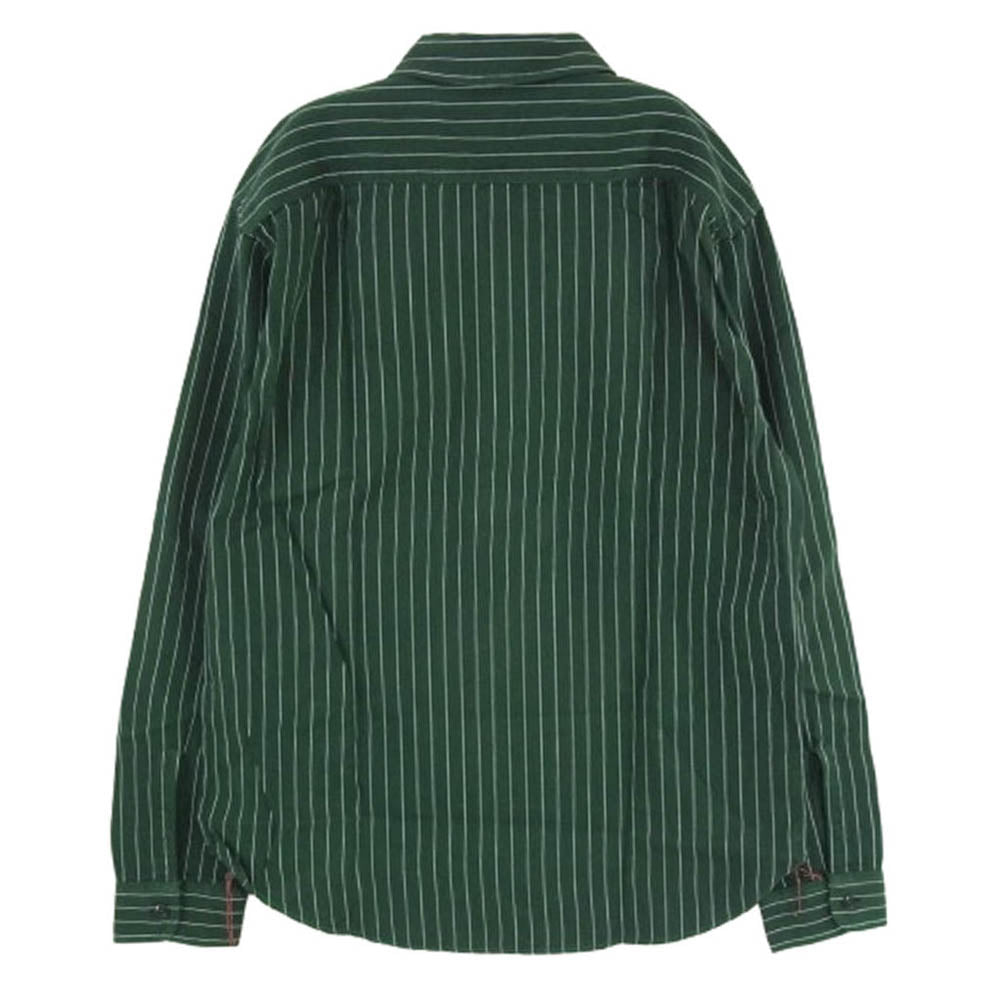 SUGAR CANE シュガーケーン SC28652 COKE STRIPE WORK SHIRT LONG SLEEVE コークストライプ 長袖 ワークシャツ グリーン系 M【新古品】【未使用】【中古】