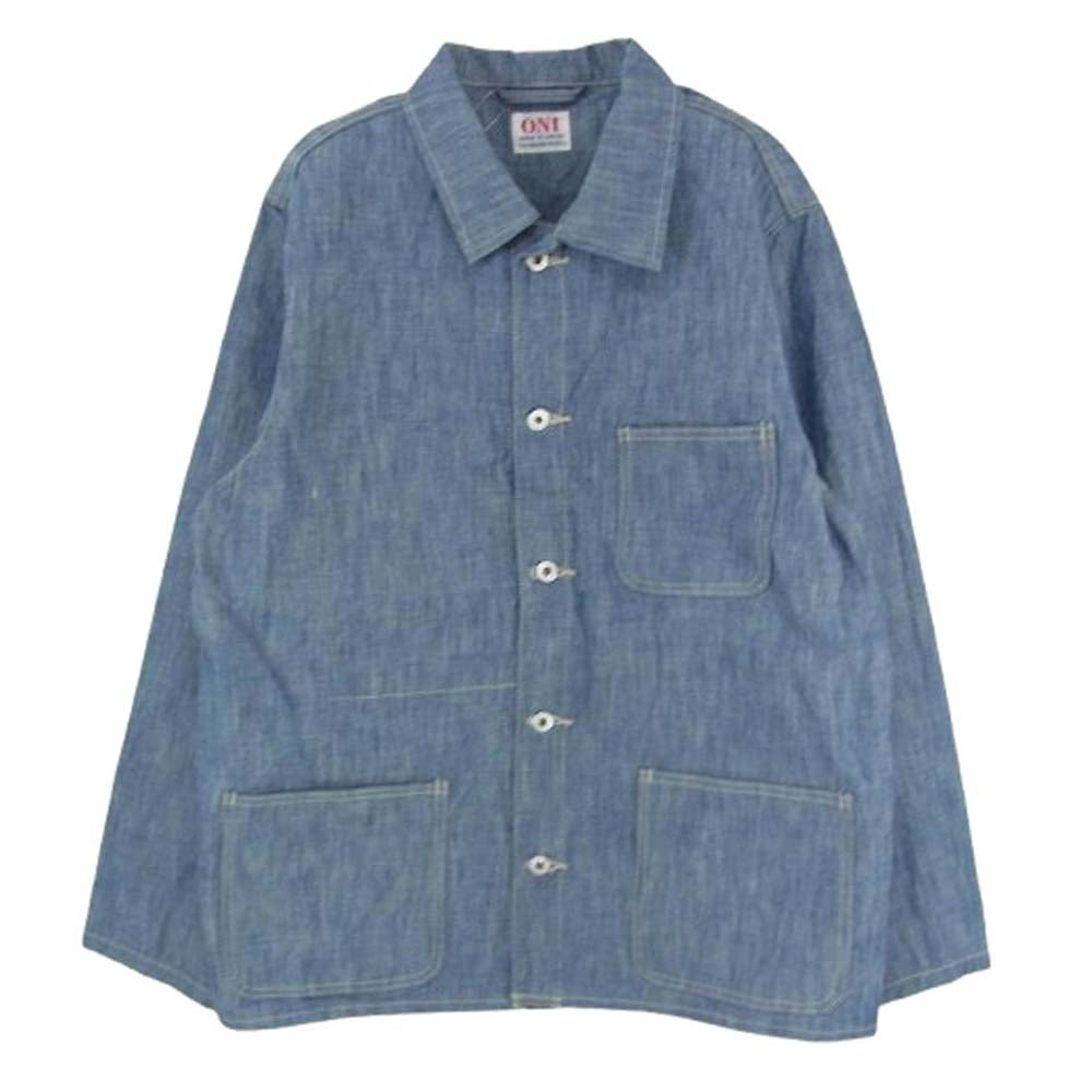 ONI DENIM 鬼デニム oni-03501-shvch 13oz Super Heavy Chambray Coverall スーパー ヘビー シャンブレー カバーオール ブルー系 42【極上美品】【中古】