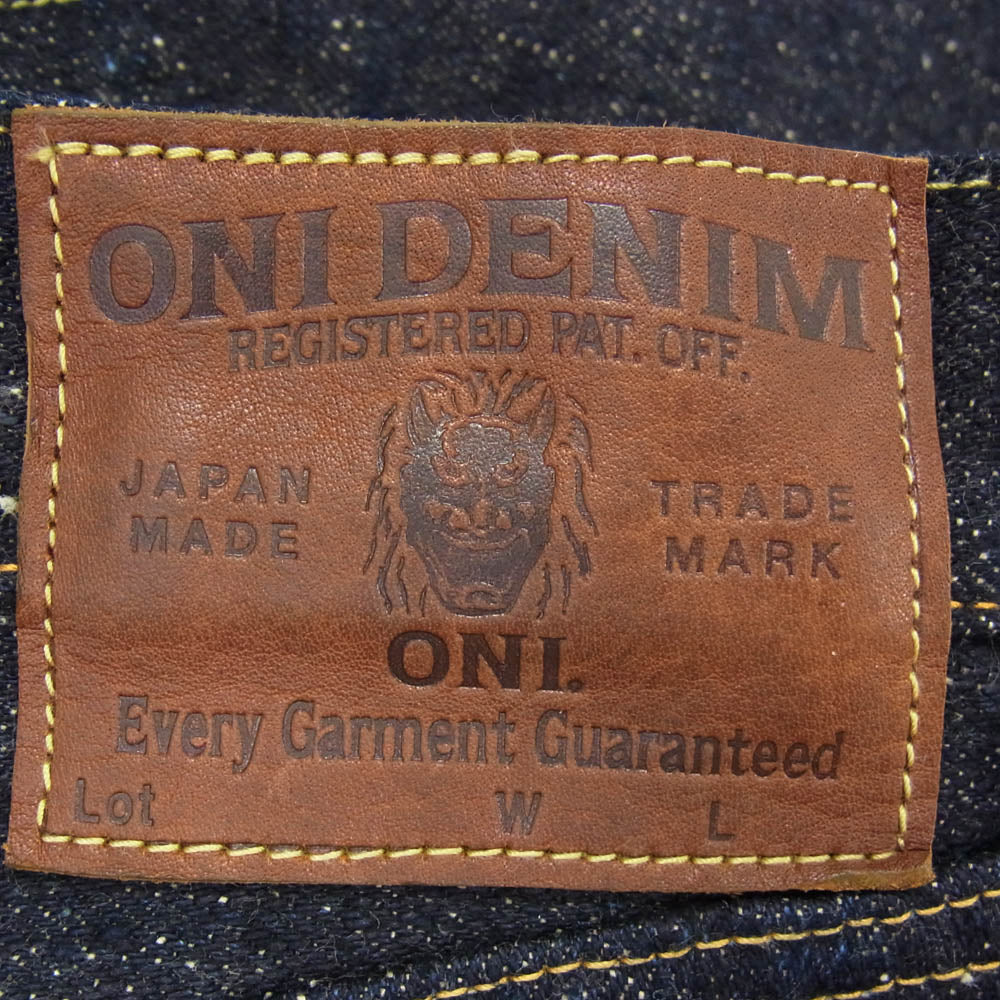 ONI DENIM 鬼デニム 288-Asphalt 20oz Asphalt Denim Regular Straight アスファルトデニム レギュラーストレート デニム パンツ ジーンズ インディゴブルー系 W34【極上美品】【中古】