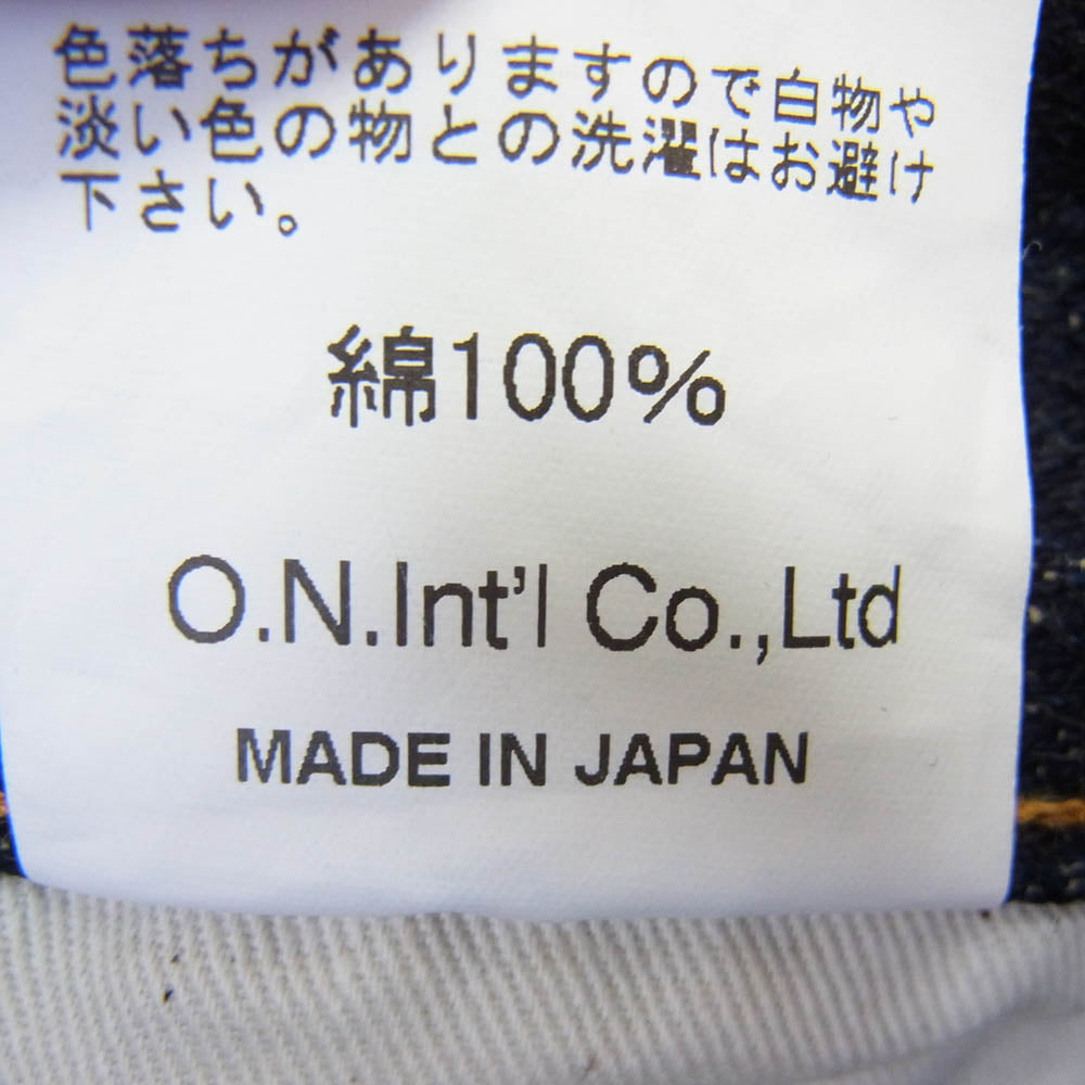 ONI DENIM 鬼デニム 288-Asphalt 20oz Asphalt Denim Regular Straight アスファルトデニム レギュラーストレート デニム パンツ ジーンズ インディゴブルー系 W34【極上美品】【中古】