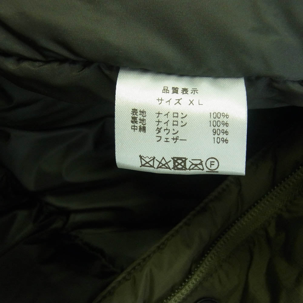 NANGA ナンガ E1AB10H5 blue snow white 別注 オリジナル ダウン ジャケット KHAKI カーキ系 XL【新古品】【未使用】【中古】