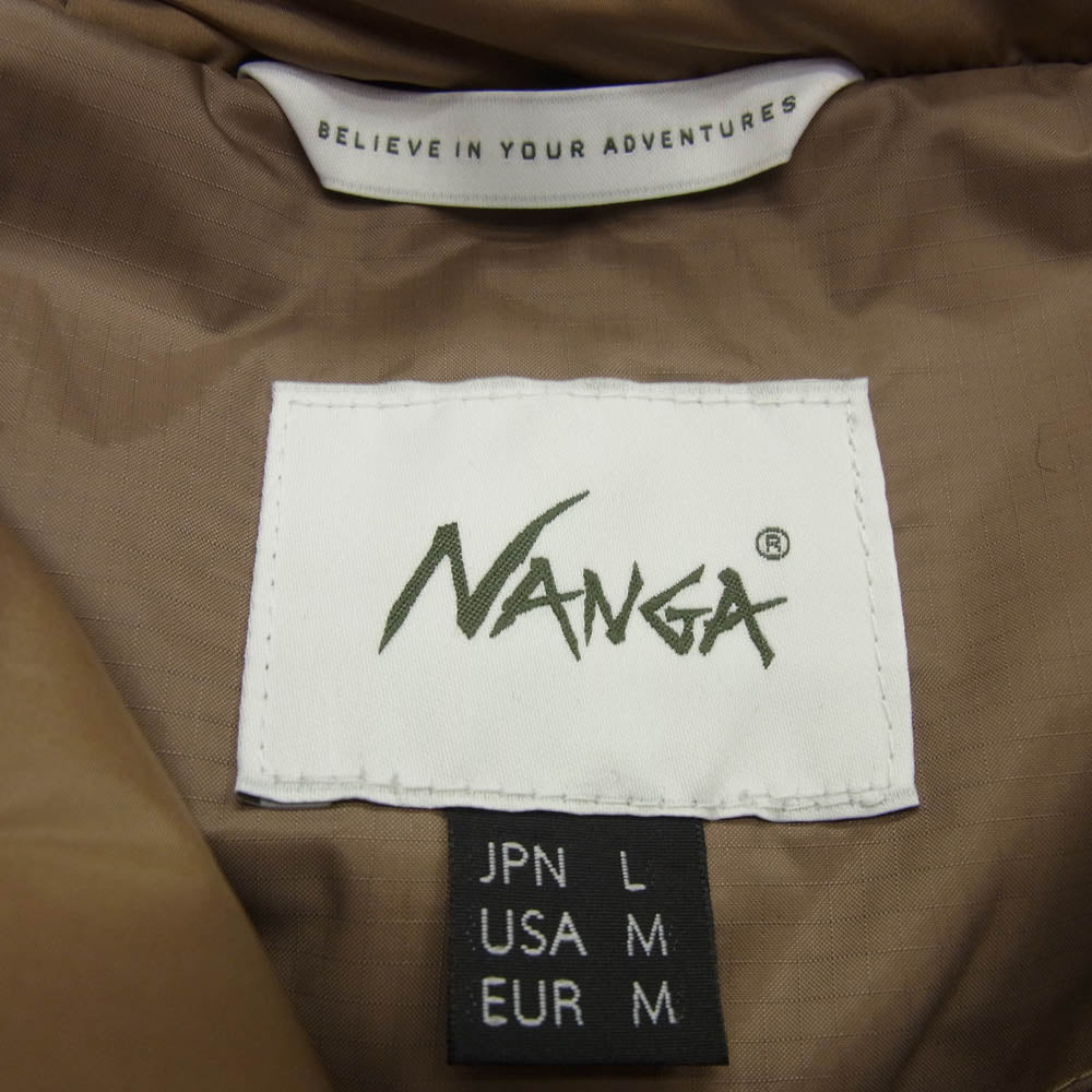 NANGA ナンガ N1AJCYG2 AURORA DOWN JACKET オーロラダウンジャケット ブラウン系 L【新古品】【未使用】【中古】