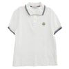 MONCLER モンクレール 84093 ワッペン 半袖 ポロシャツ ホワイト系 XS【中古】