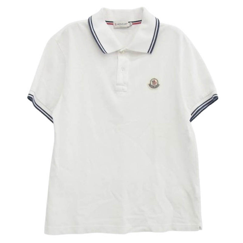 MONCLER モンクレール 84093 ワッペン 半袖 ポロシャツ ホワイト系 XS【中古】