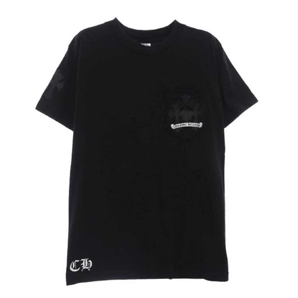 CHROME HEARTS クロムハーツ（原本無） CH T-SHIRTS OLD オールド セメタリー クロス 半袖 Tシャツ ブラック系 S【中古】