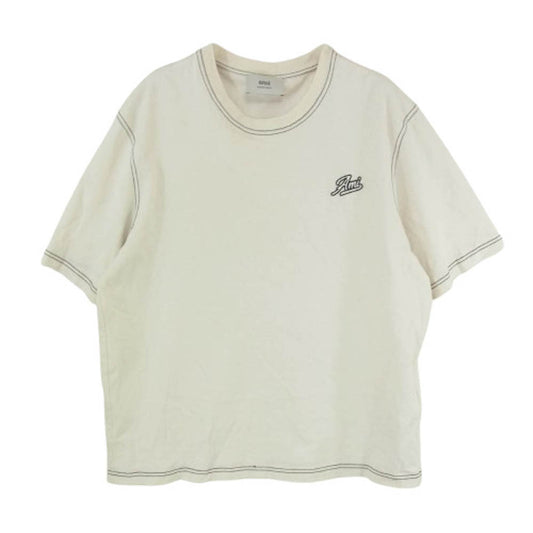 AMI PARIS アミパリス HTS029 JE0118 Signature T-shirt シグネチャー Tシャツ オフホワイト系 サイズ表記無【中古】