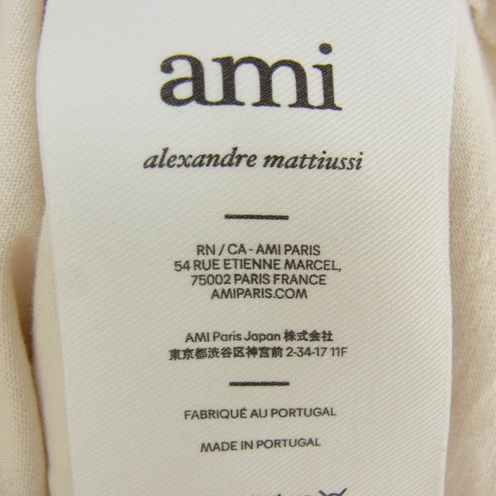 AMI PARIS アミパリス HTS029 JE0118 Signature T-shirt シグネチャー Tシャツ オフホワイト系 サイズ表記無【中古】