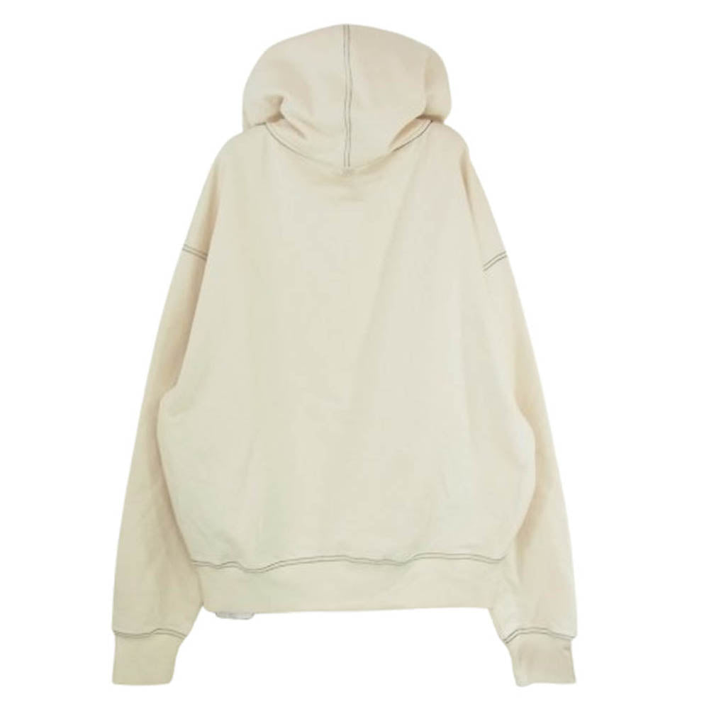 AMI PARIS アミパリス HSW229 JE0098 OVERSIZED HOODIE オーバーサイズ フーディー プルオーバー パーカー オフホワイト系 XL【中古】