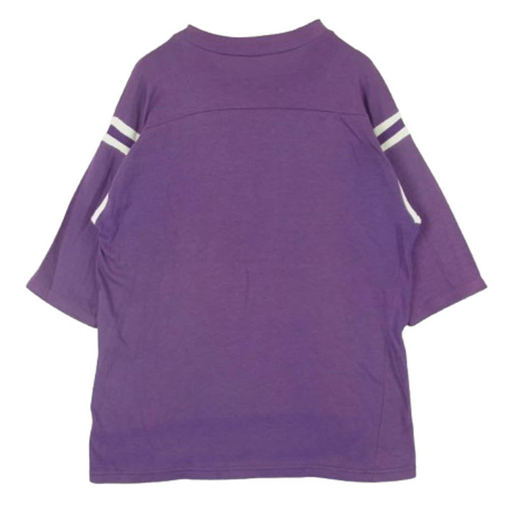 ヴィンテージ artex 70~80s アルテックス プリント 半袖 Tシャツ コットン アメリカ製 パープル系 XL【中古】