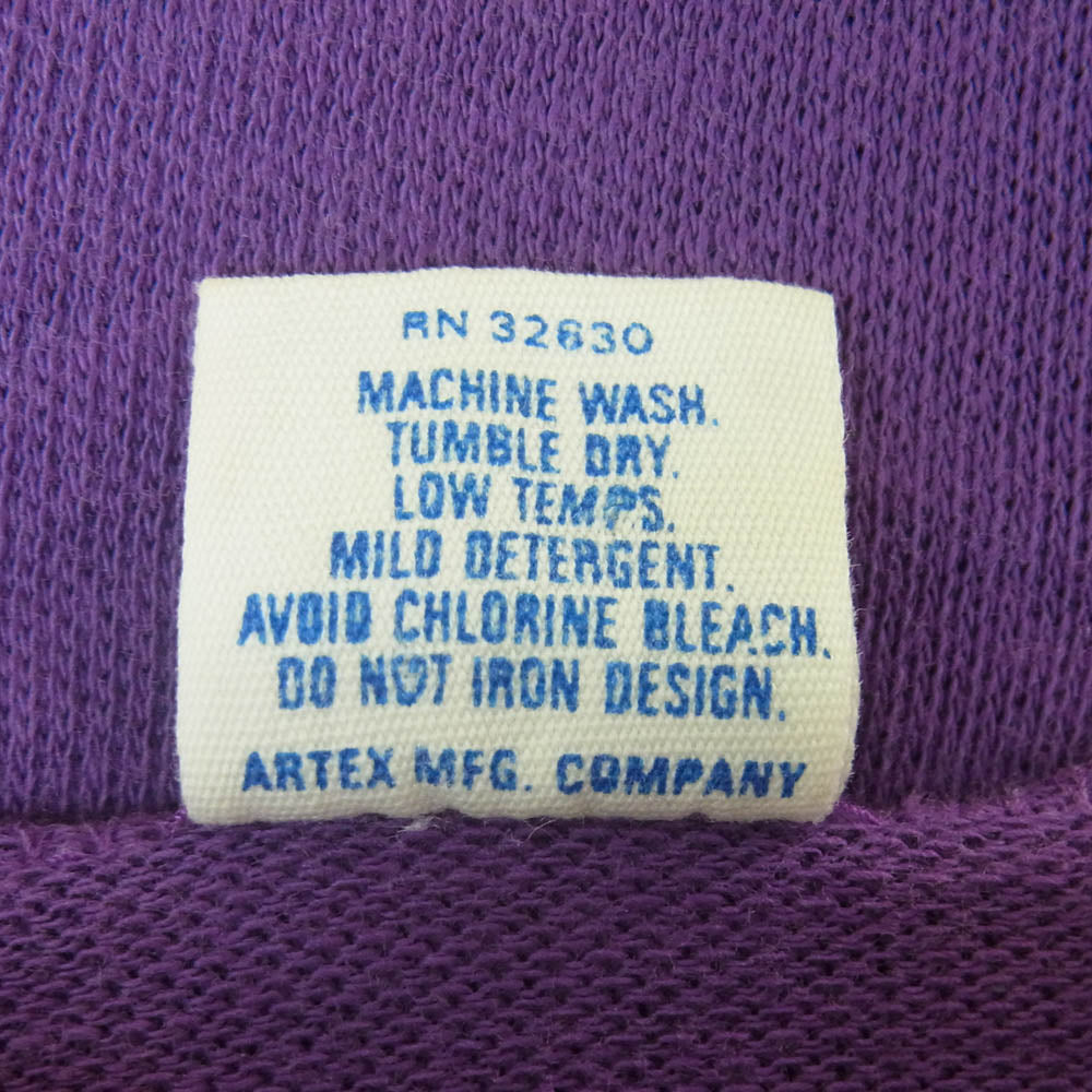 ヴィンテージ artex 70~80s アルテックス プリント 半袖 Tシャツ コットン アメリカ製 パープル系 XL【中古】