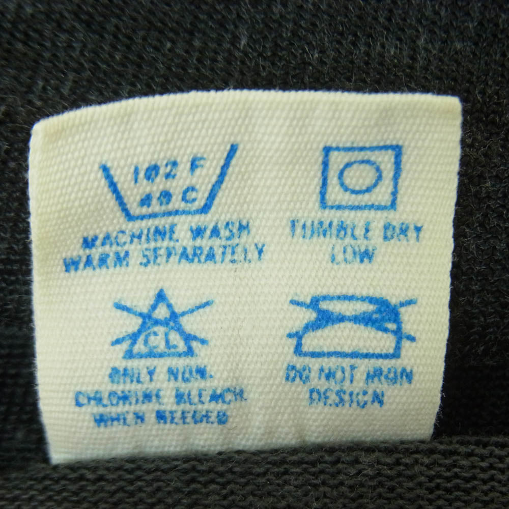 Champion チャンピオン vintage USA製 80s トリコタグ後期 プリント カットソー 長袖 Tシャツ ダークグレー系 M【中古】