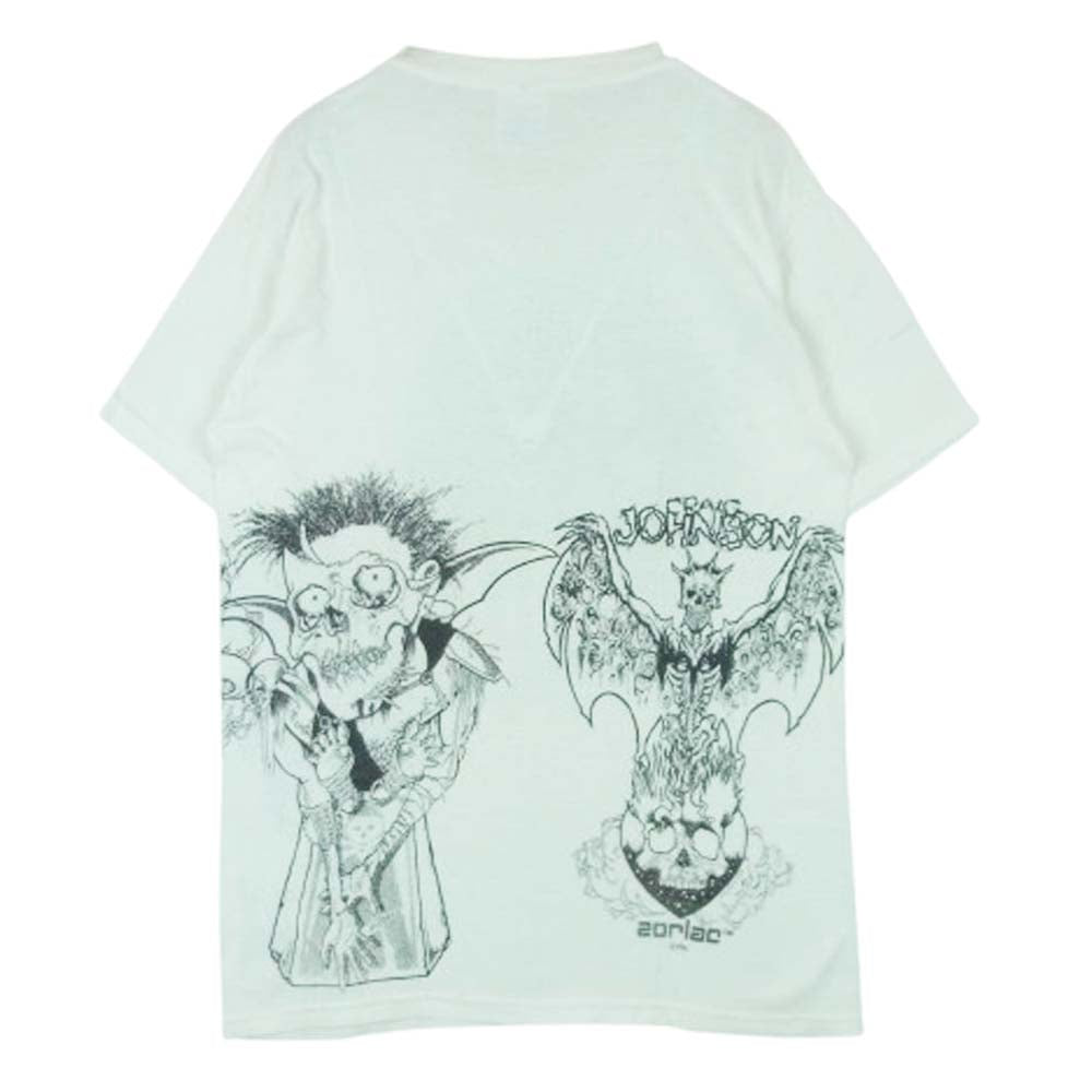 ヴィンテージ 00s ZORLAC Pushead ゾーラック パスヘッド 半袖 Tシャツ GILDAN ホワイト系 S【中古】