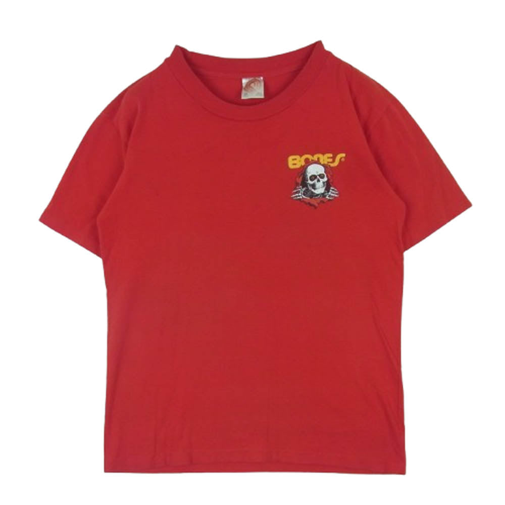ヴィンテージ POWELL PERALTA USA製 パウエルペラルタ 覗き のぞきボーンズ 90s 半袖 Tシャツ レッド系 M【中古】