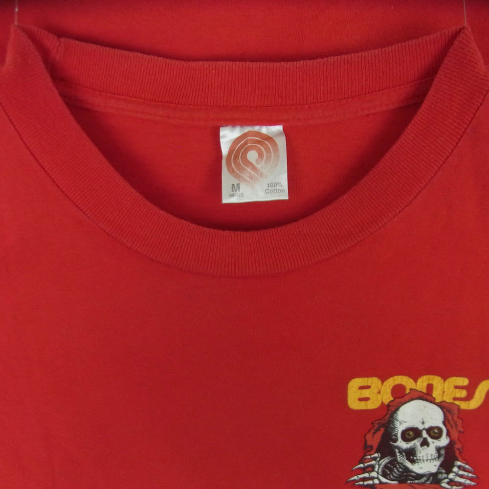 ヴィンテージ POWELL PERALTA USA製 パウエルペラルタ 覗き のぞきボーンズ 90s 半袖 Tシャツ レッド系 M【中古】
