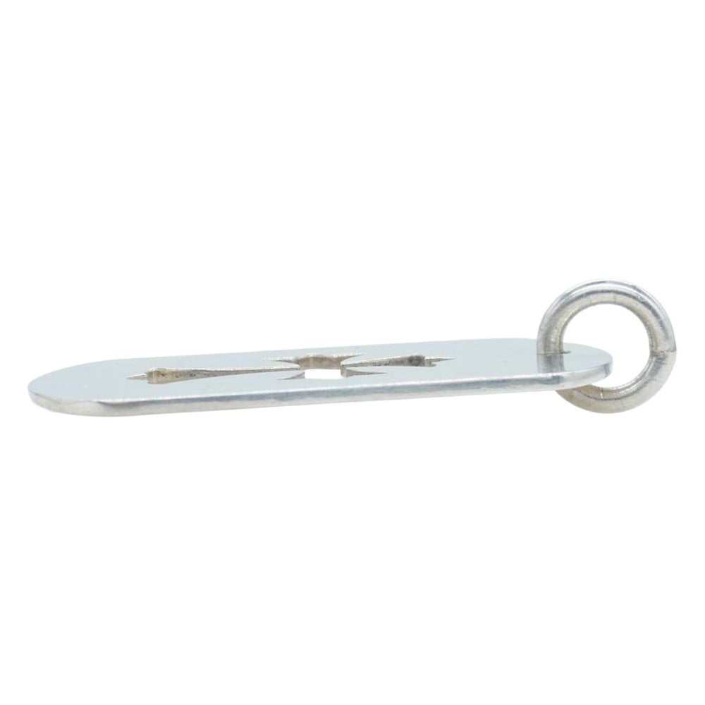 CHROME HEARTS クロムハーツ（原本無） D TAG LRG CO CRS カットアウト クロス ドッグタグ ラージ ペンダントトップ シルバー系【中古】