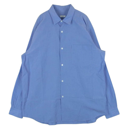 COMOLI コモリ 21SS T01-02001 コモリシャツ SAX サックス 長袖 シャツ コットン 日本製 ブルー系 3【中古】