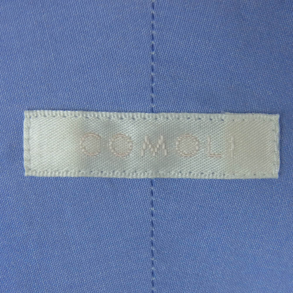 COMOLI コモリ 21SS T01-02001 コモリシャツ SAX サックス 長袖 シャツ コットン 日本製 ブルー系 3【中古】