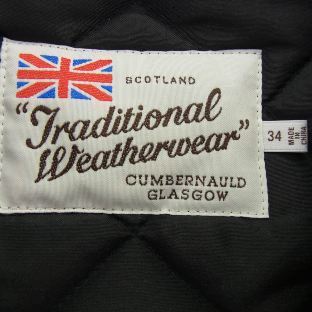 Traditional Weatherwear トラディショナルウェザーウェア 24AW L242APQCO0050AA ARKLEY アークリー ノーカラー ショート キルティングジャケット ブラック系 34【中古】