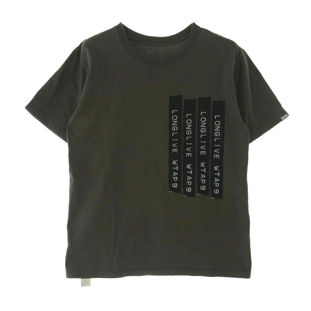 WTAPS ダブルタップス 19ss BAR TEE OLIVE DRAB 半袖 Tシャツ カーキ系【中古】
