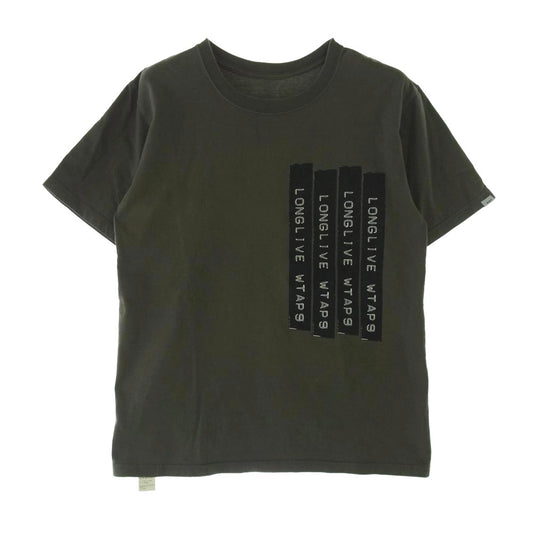 WTAPS ダブルタップス 19ss BAR TEE OLIVE DRAB 半袖 Tシャツ カーキ系【中古】