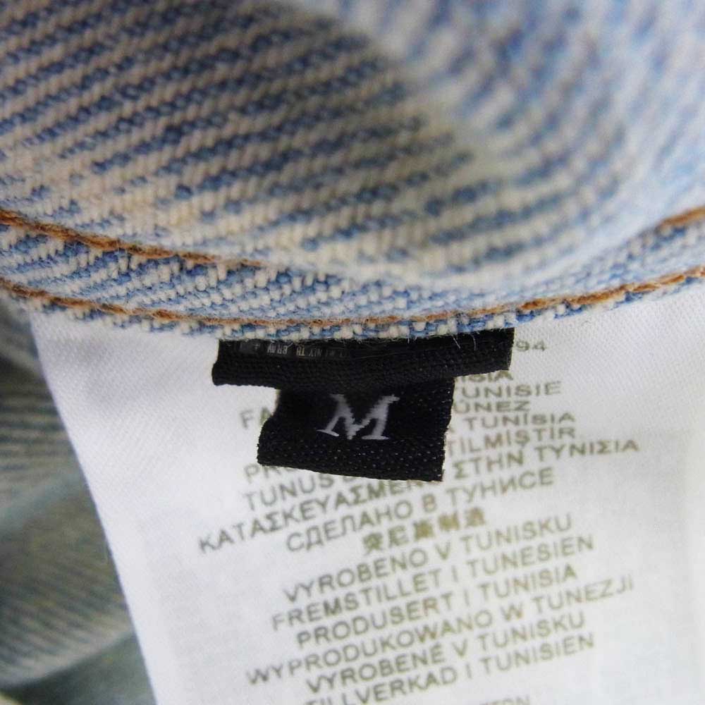 DIESEL ディーゼル A03885 09C84 D-BARCY ペイント加工 ダメージ加工 デニム ジャケット オフホワイト系 インディゴブルー系 M【中古】