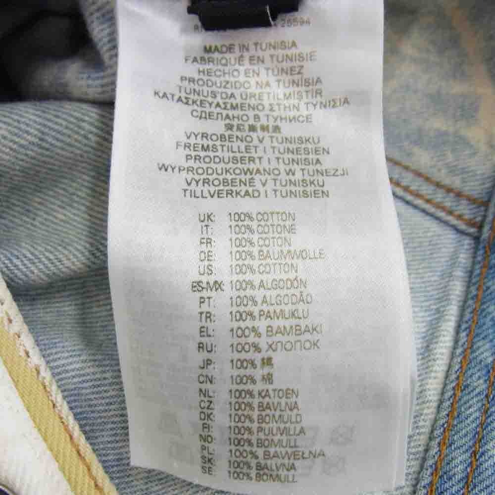 DIESEL ディーゼル A03885 09C84 D-BARCY ペイント加工 ダメージ加工 デニム ジャケット オフホワイト系 インディゴブルー系 M【中古】