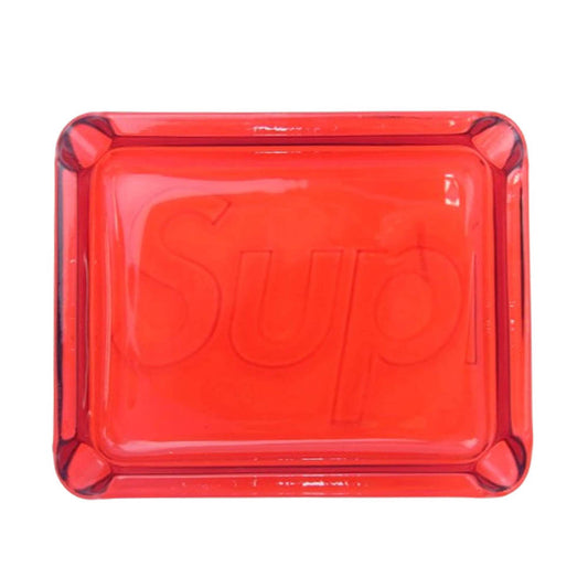 Supreme シュプリーム 20SS Debossed Glass Ashtray デボスド ガラス アッシュ トレイ 灰皿 クリアレッド レッド系【中古】