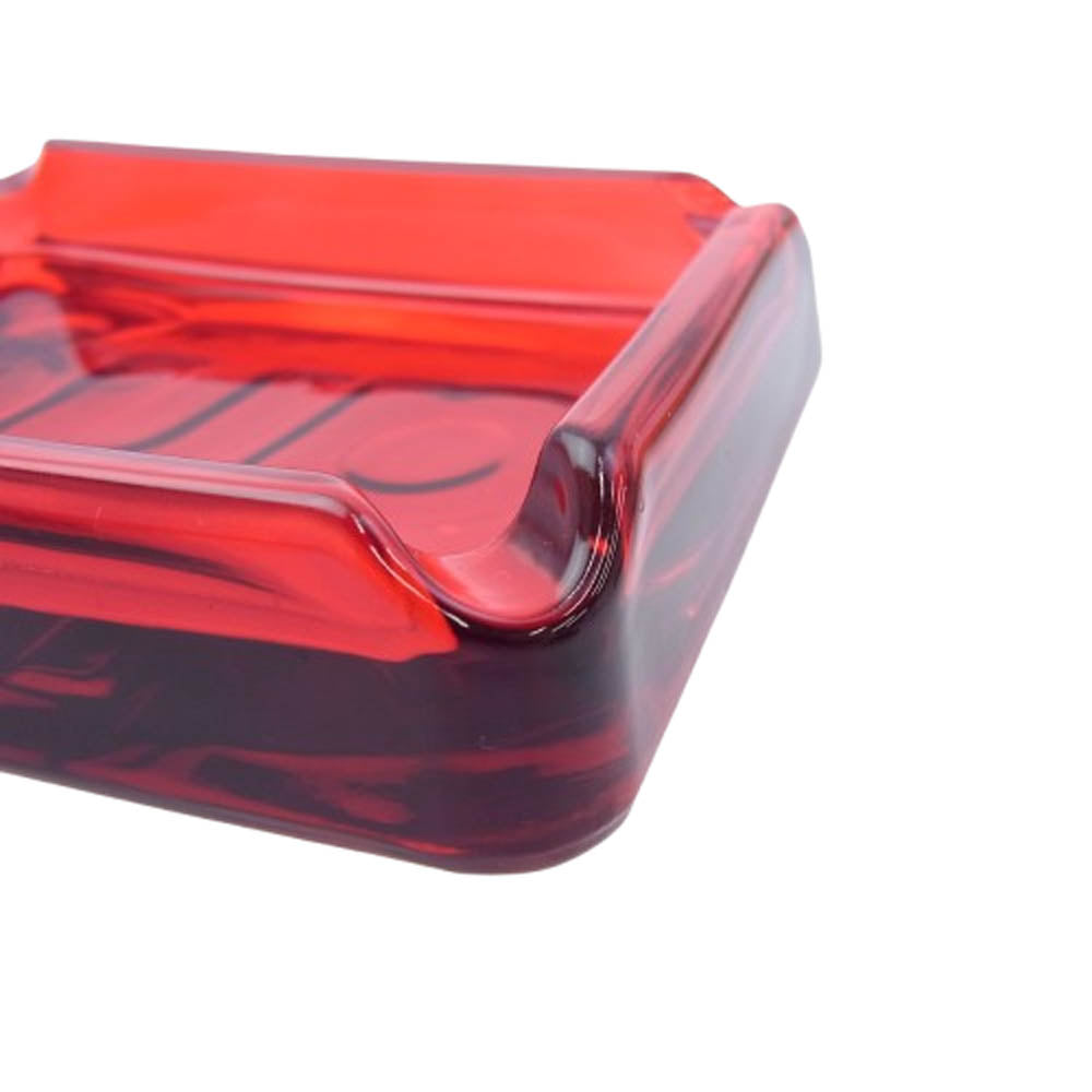 Supreme シュプリーム 20SS Debossed Glass Ashtray デボスド ガラス アッシュ トレイ 灰皿 クリアレッド レッド系【中古】