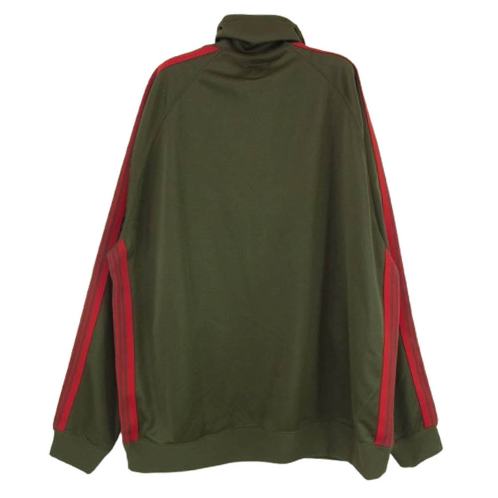 Needles ニードルス 24SS NS1590 NUBIAN EXCLUSIVE ヌビアン別注 ZIPPED TRACK JACKET ジップ トラックジャケット ジャージ カーキ系 XXL【極上美品】【中古】