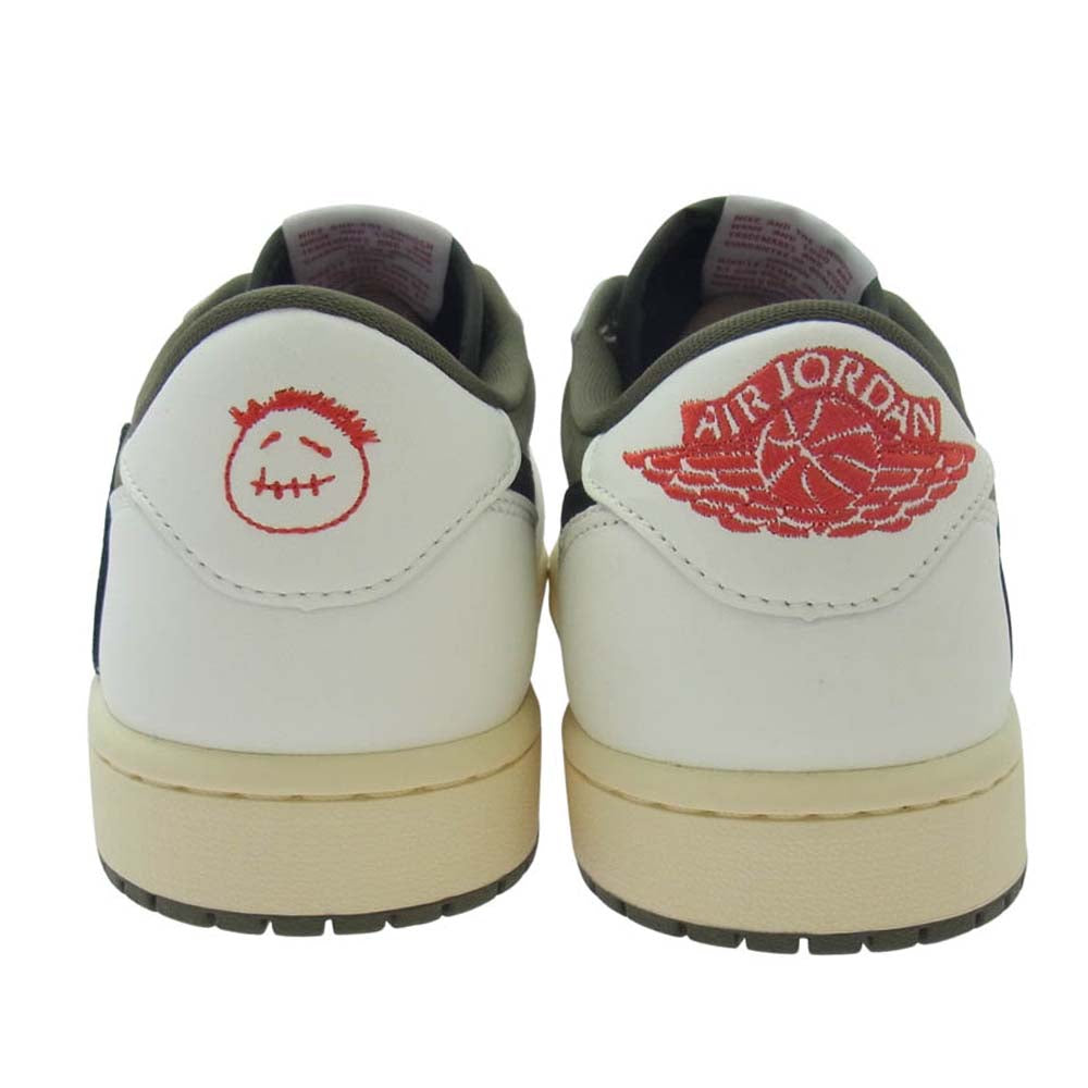 NIKE ナイキ DM7866-200 TRAVIS SCOTT AIR JORDAN 1 AJ1 LOW OG REVERSE OLIVE トラヴィススコット エアジョーダン1 ロー OG リバースオリーブ ローカット スニーカー カーキ系 27.5cm【極上美品】【中古】