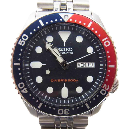 SEIKO セイコー SKX009 ダイバーズウォッチ 自動巻 腕時計 ウォッチ シルバー系【中古】