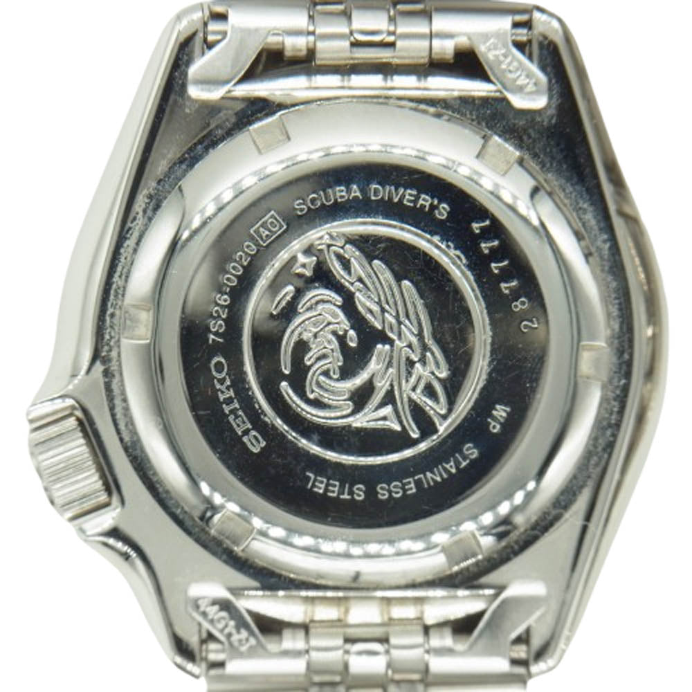 SEIKO セイコー SKX009 ダイバーズウォッチ 自動巻 腕時計 ウォッチ シルバー系【中古】