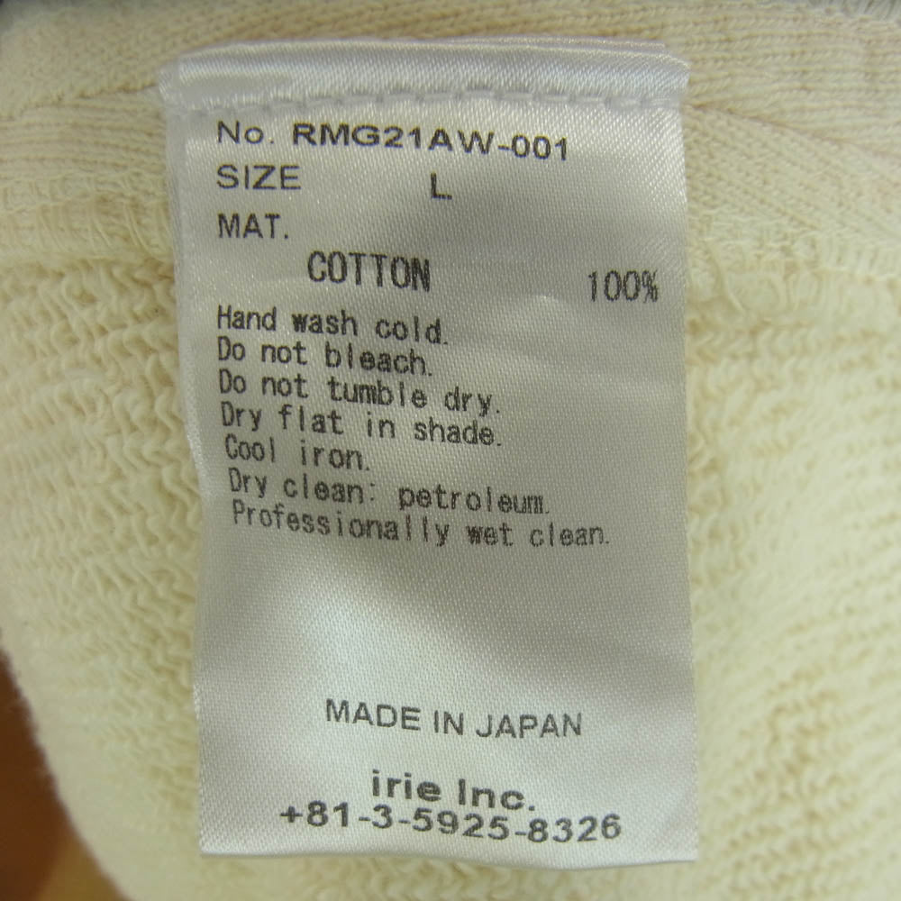 アールエムギャング RMG21AW-001 タイダイ染め スウェット トレーナー 日本製 ベージュ系 クリーム色系 L【中古】