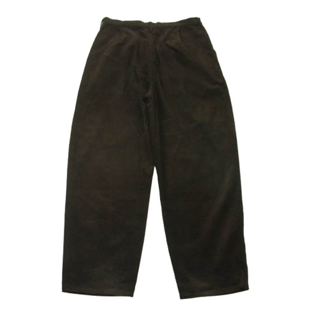 CAMIEL FORTGENS カミエルフォートへンス 21AW 2タック ワイド テーパード コーデュロイ パンツ ダークブラウン系 M【中古】