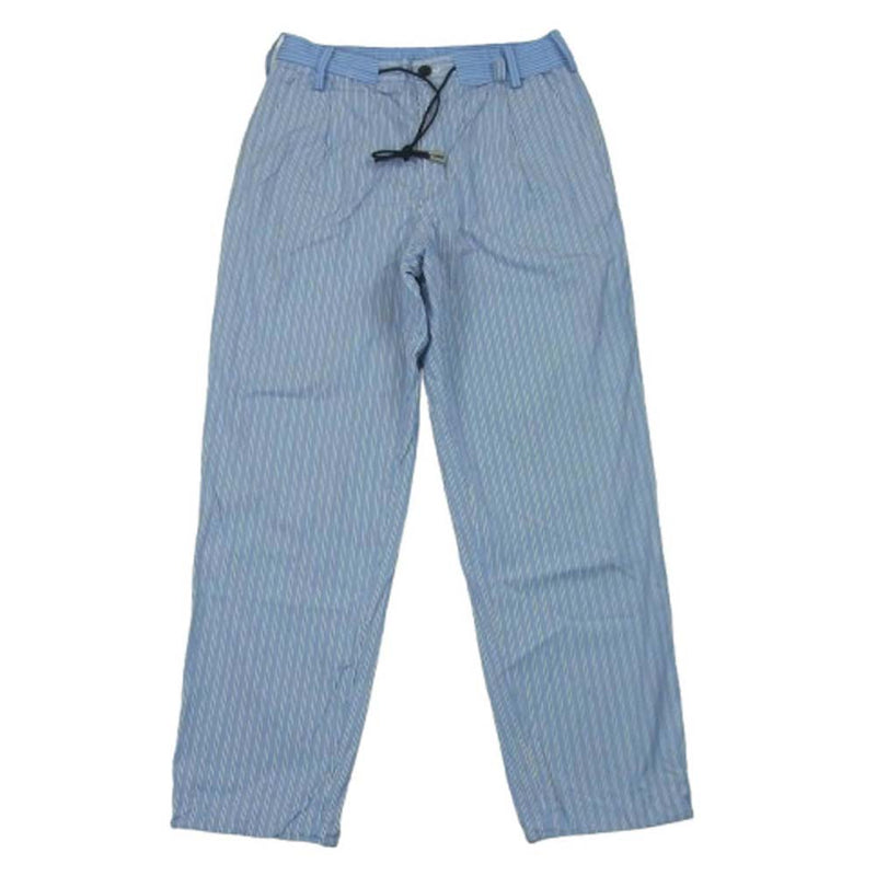 Sacai サカイ 23SS 23-03040M Thomas Mason トーマスメイソン Cotton Poplin Pants ストライプ コットン パンツ ブルー系 ホワイト系 458 2【中古】