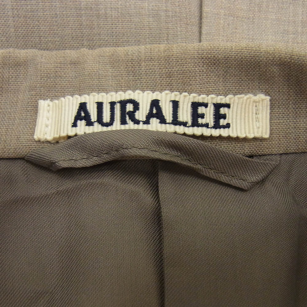 AURALEE オーラリー 21SS A21SJ01WH WASHABLE WOOL TROPICAL JACKET ウォッシャブル ウール トロピカル テーラードジャケット ブラウン系 4【中古】