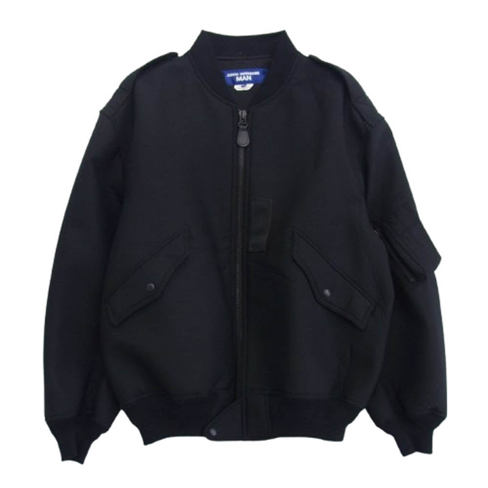 JUNYA WATANABE COMME des GARCONS MAN ジュンヤワタナベコムデギャルソンマン 23AW WL-J003 Wool Serge Bonding Blouson ウールサージ ボンディング ブルゾン MA-1 ブラック系 M【中古】