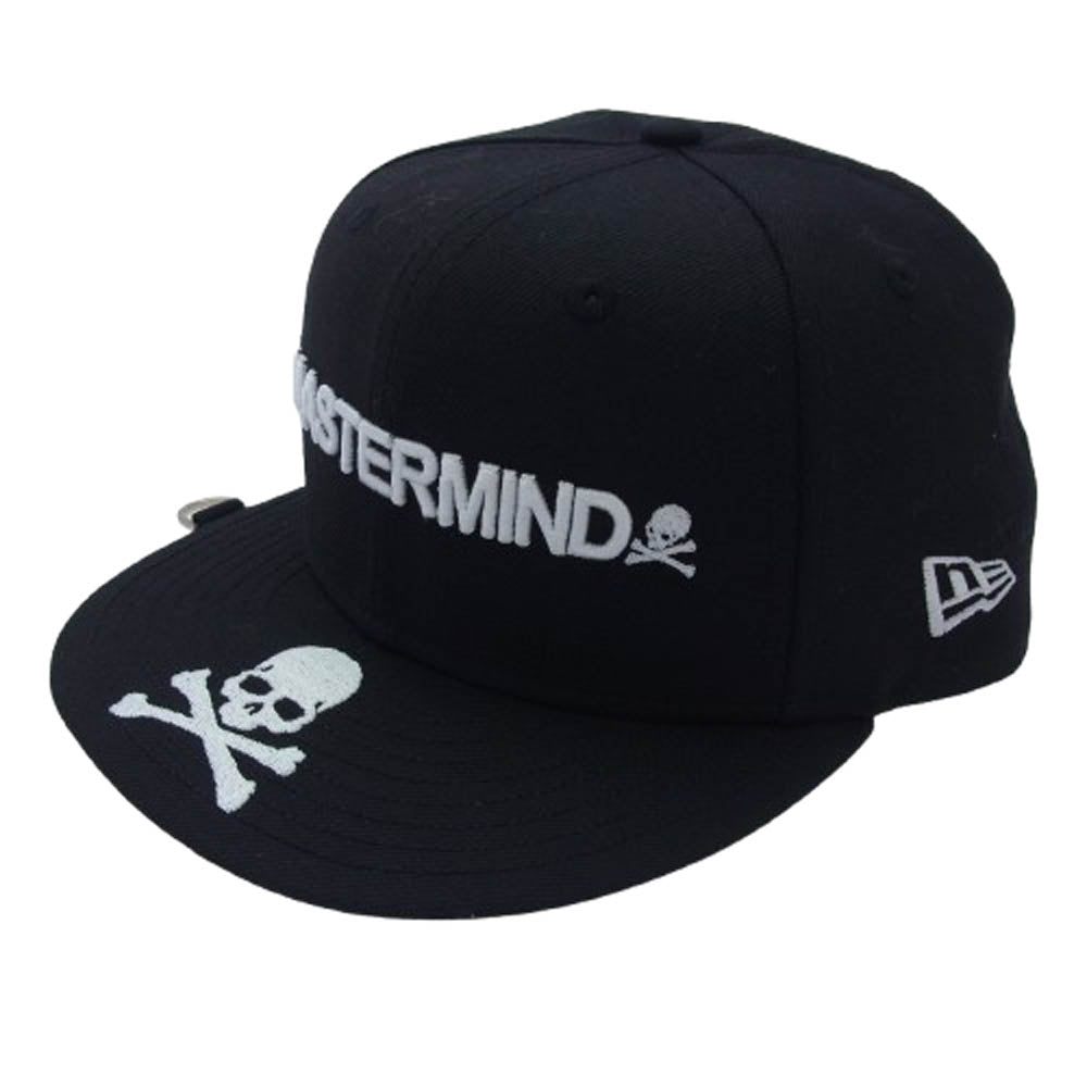 mastermind JAPAN マスターマインドジャパン NEW ERA ニューエラ ロゴ刺繍 スカル ベースボール キャップ 帽子 ブラック系【美品】【中古】