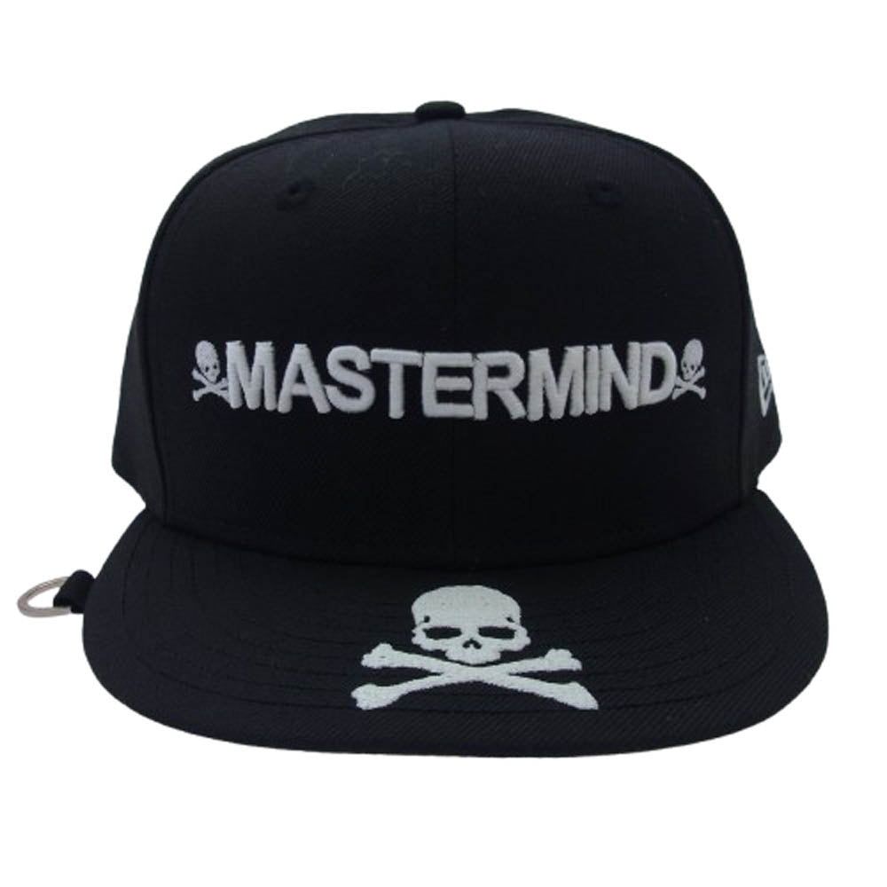 mastermind JAPAN マスターマインドジャパン NEW ERA ニューエラ ロゴ刺繍 スカル ベースボール キャップ 帽子 ブラック系【美品】【中古】
