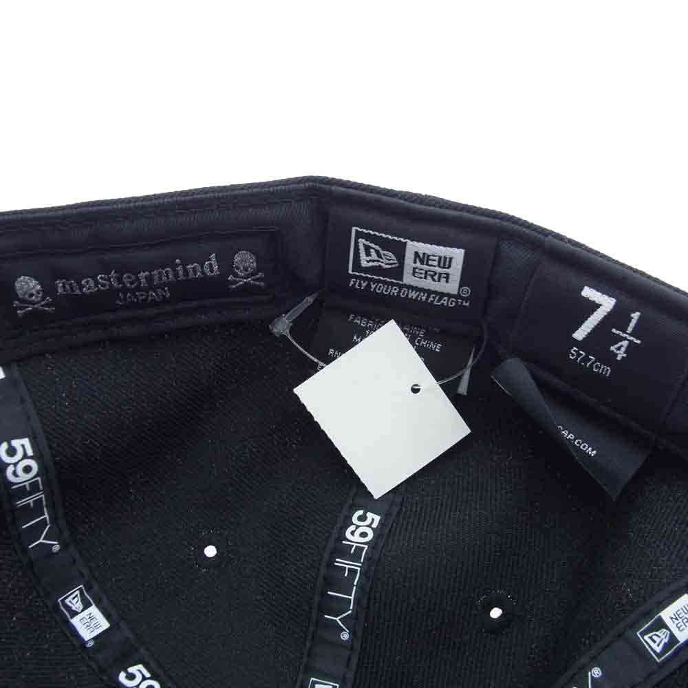 mastermind JAPAN マスターマインドジャパン NEW ERA ニューエラ ロゴ刺繍 スカル ベースボール キャップ 帽子 ブラック系【美品】【中古】