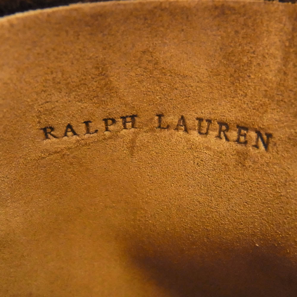 RALPH LAUREN ラルフローレン コンチョ付き スエード フリンジ メディスンバッグ ショルダーバッグ ブラウン系【中古】