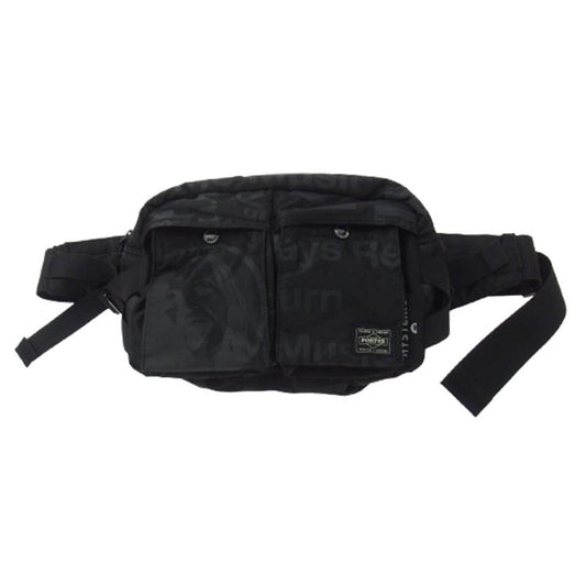 HYSTERIC GLAMOUR ヒステリックグラマー PORTER ポーター WAIST BAG ウエストバッグ ボディバッグ ブラック系【美品】【中古】